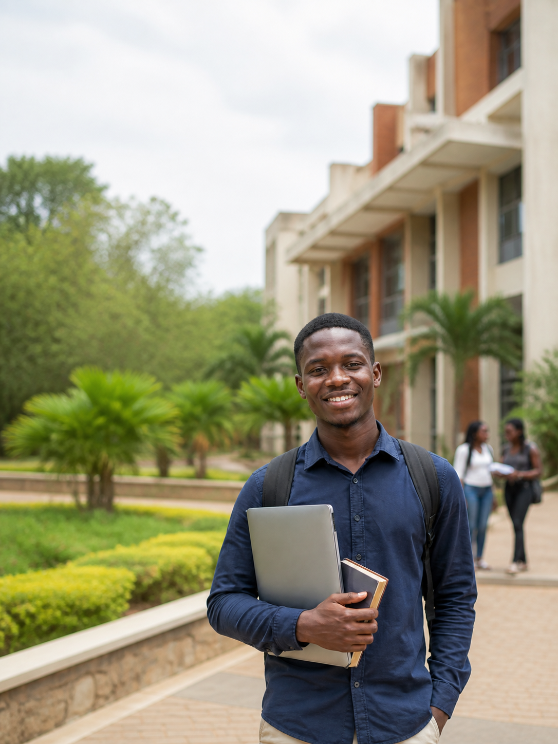 Ugandan university student on campus